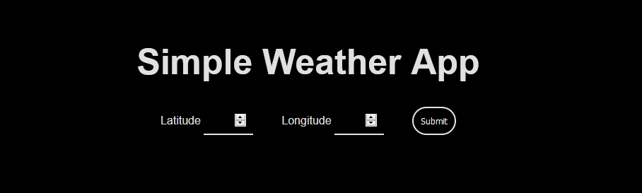 simple weather app